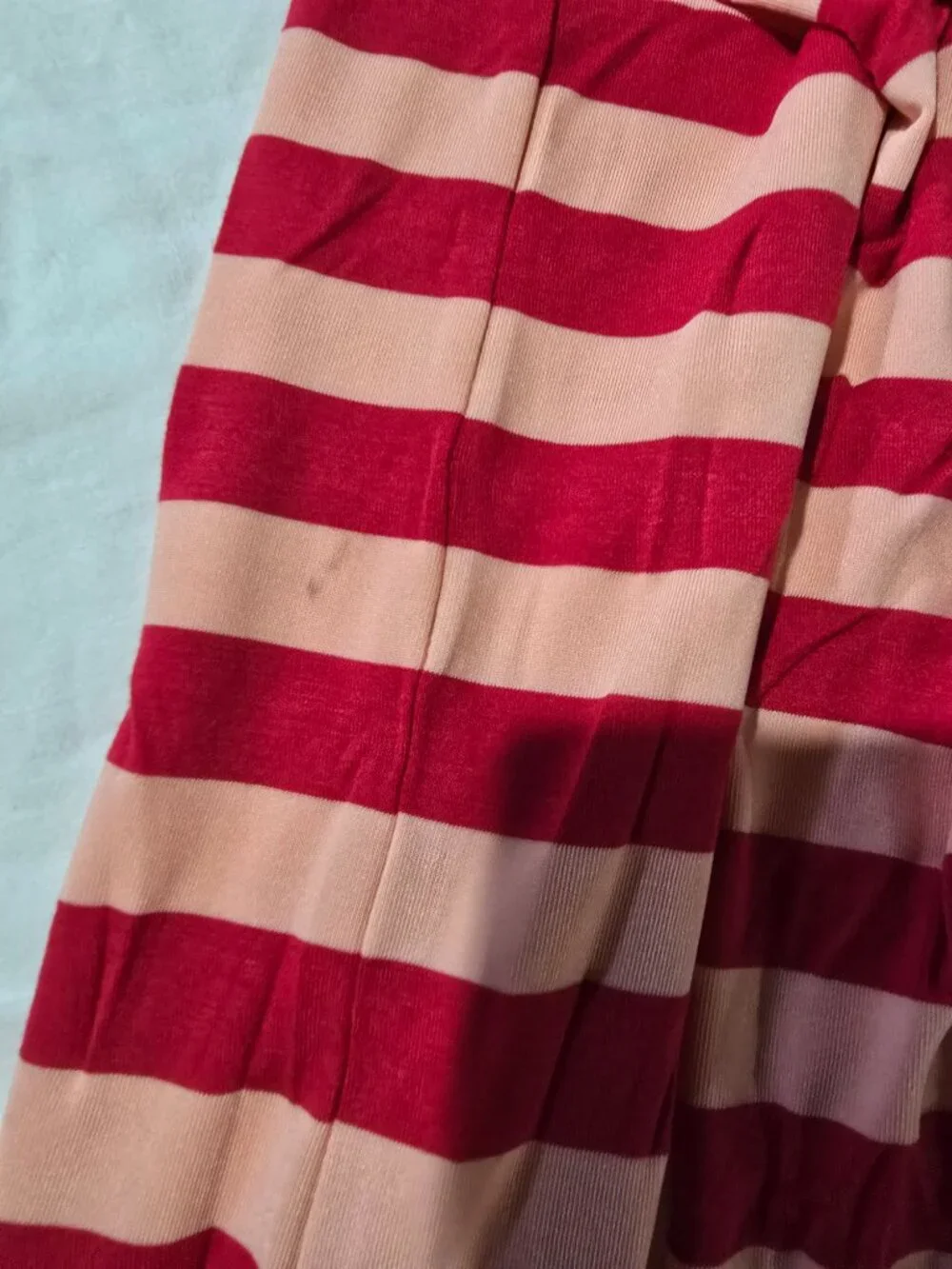 Ruffle Girl Infinity Scarf – Pink and Peach Striped – Lightweight Accessory